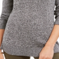 Charter Club Women's  Marled V Neck Sweater Black Size Petite XL