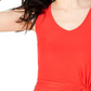 Ultra Flirt Women's Juniors Solid Knot Front MIDI Dress Red Size XS
