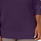 Karen Scott Women's Basket Stitch Sweater Purple Size Large
