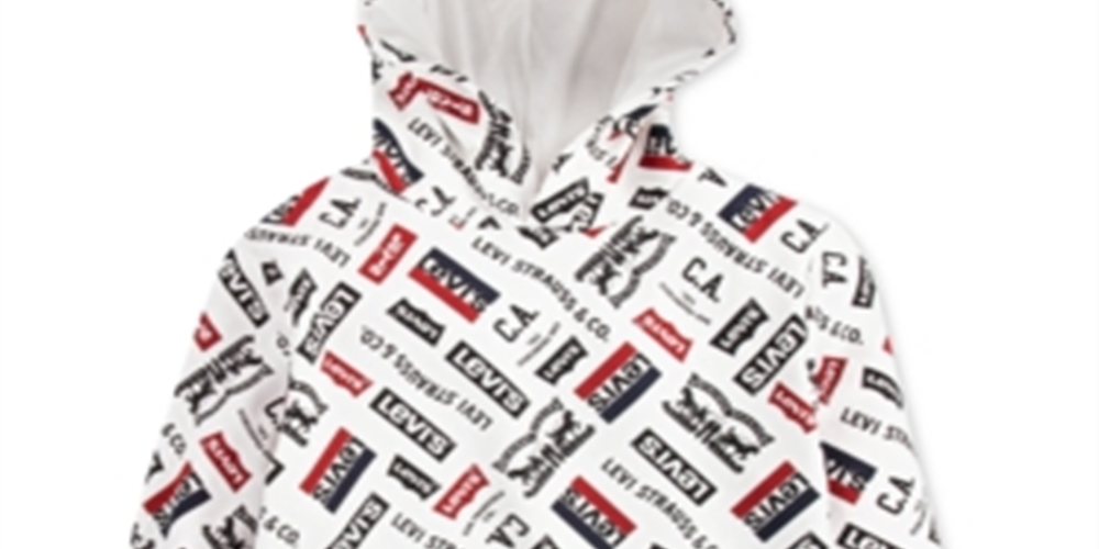 Levi's Boy's Fleece Logo Hoodie Choose White Size 6