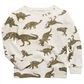 Epic Threads Little Boy's Dino Thermal T-Shirt Brown Size 7