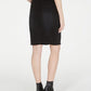 INC International Concepts Women's Raw Edge Jean Skirt Black Size 6