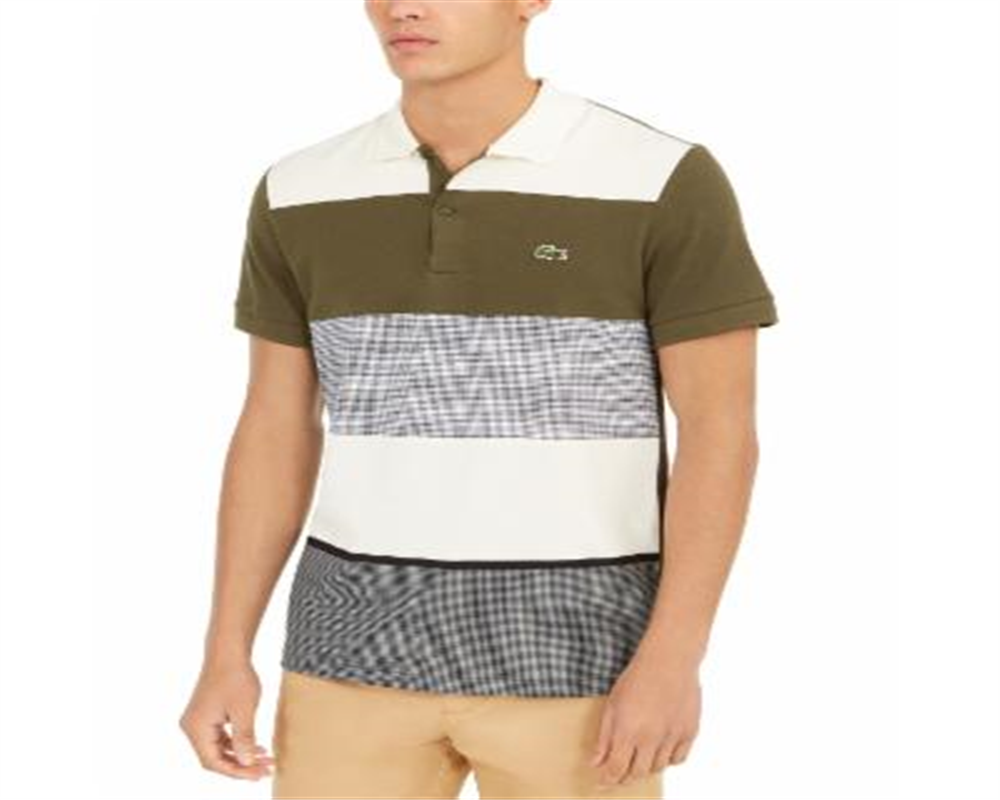 Lacoste पुरुषों की पोलो टी-शर्ट हरे रंग की, साइज़ L