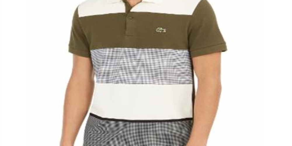 Lacoste पुरुषों की पोलो टी-शर्ट हरे रंग की, साइज़ L