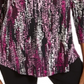 JM Collection Women's Printed Scoop Neck Top Black Size X-Small
