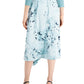 Alfani Women's Printed Asymmetric A Line Skirt Green Size 6