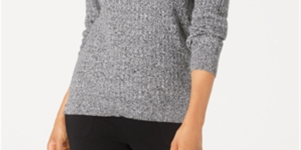 Karen Scott Women's Boat Neck Cotton Sweater Gray Size X-Small