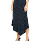 Alfani Women's Patterned MIDI Shift Skirt Blue Size 6