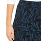 Alfani Women's Patterned MIDI Shift Skirt Blue Size 6