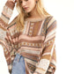 Free People Women's Skies Poncho Brown Size X-Small