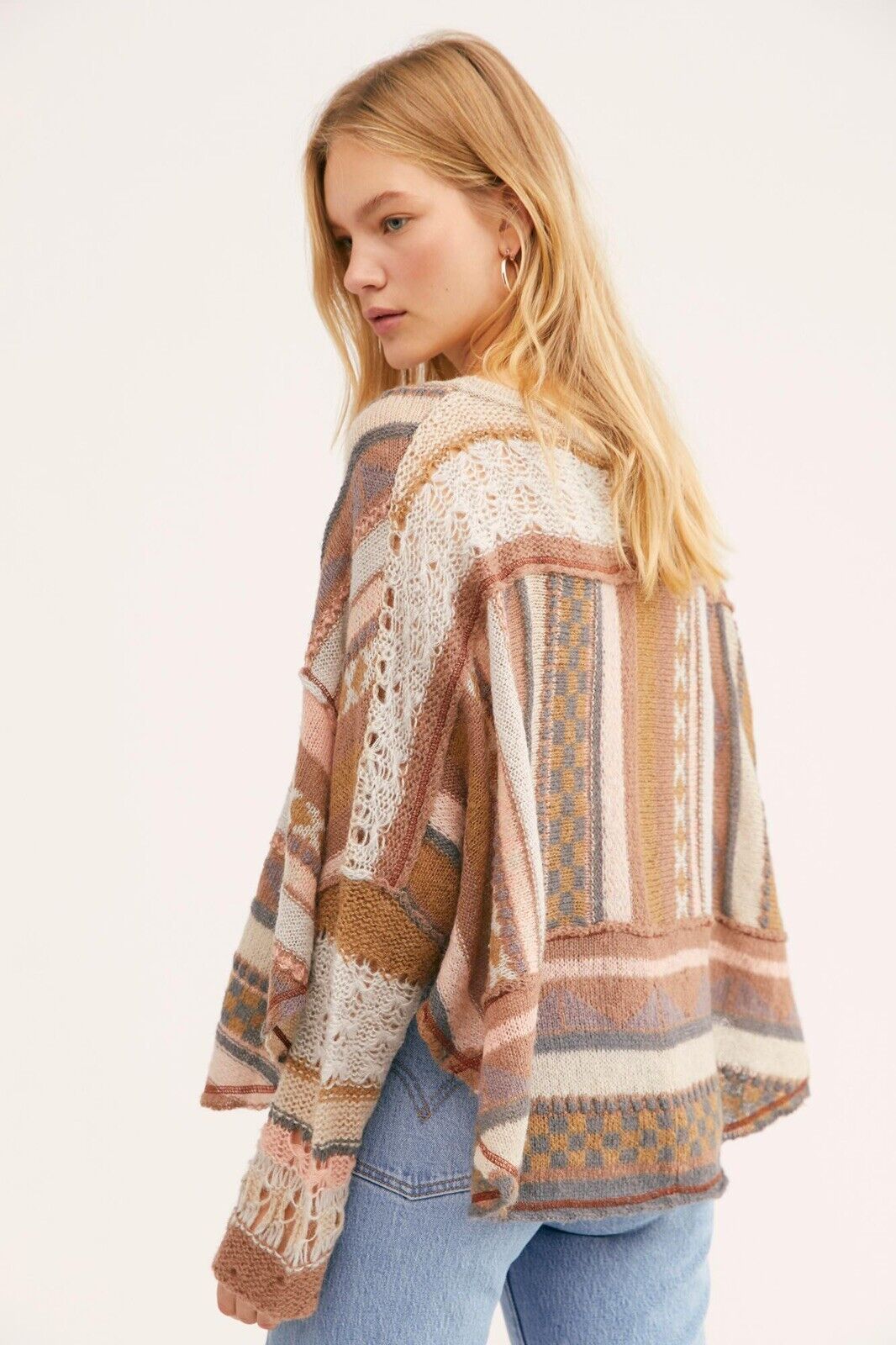 Free People Women's Skies Poncho Brown Size X-Small
