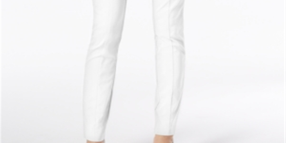 Alfani Women's Pull on Skinny Ankle Pants White Size 14 Petite