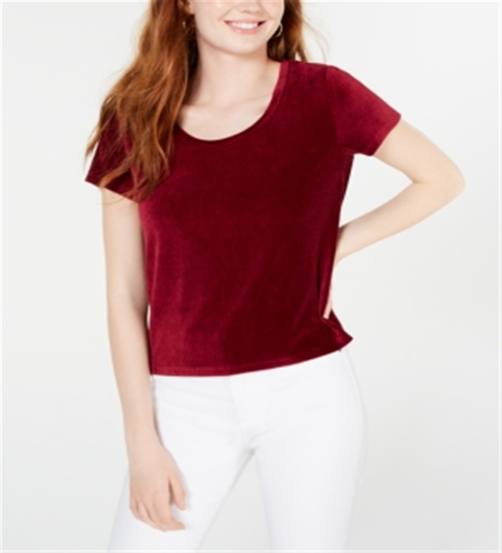 Crave Fame Junior's Corduroy Top Brown Size X-Large
