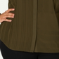 Alfani Women's Plus Textured Button Front Top Green Size 3X