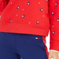 Tommy Hilfiger Women's Cropped Hearts Hoodie Red Size XL