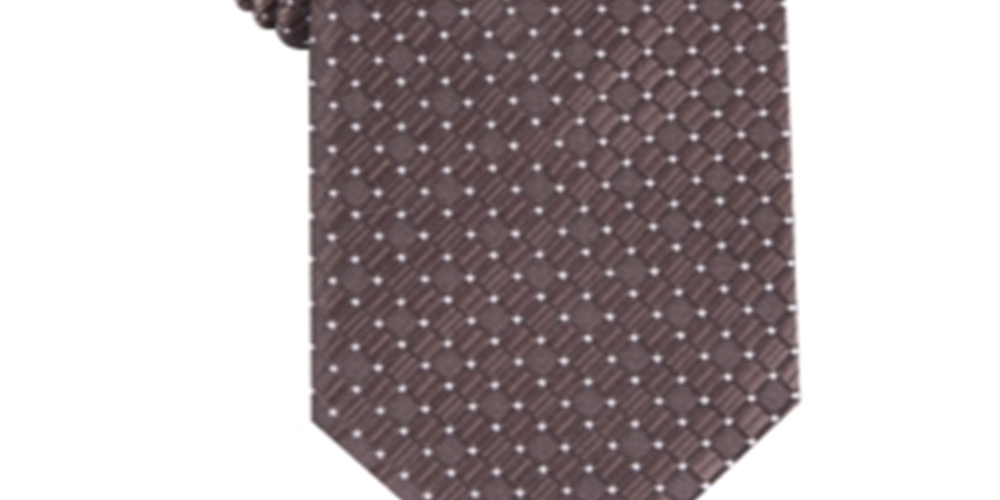 Perry Ellis Men's Kimball Micro Dot Tie Brown Size Regular