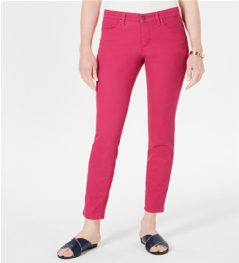 Charter Club Women's Bristol Skinny Ankle Jeans Pink Size 10