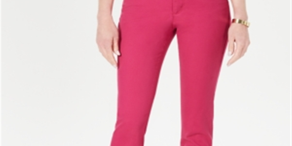 Charter Club Women's Bristol Skinny Ankle Jeans Pink Size 10