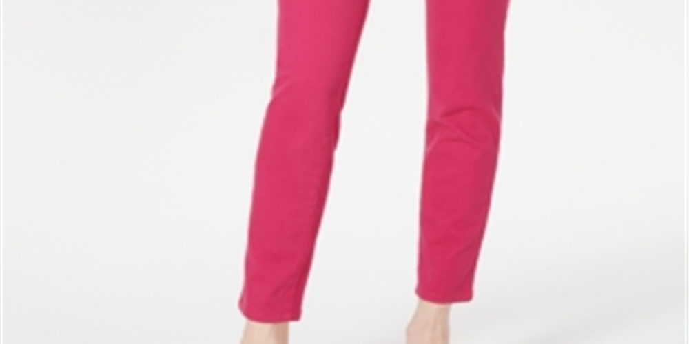 Charter Club Women's Bristol Skinny Ankle Jeans Pink Size 10