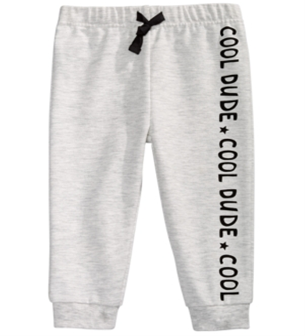 First Impressions Baby Boy's Cool Dude Jogger Pants Gray Size 3-6MOS