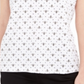 Karen Scott Women's Bee Print Henley T-Shirt White Size X-Large
