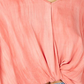 Polly & Esther Junior's Knot Front Dolman Sleeve Casual Top Orange Size Large