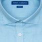 Vince Camuto Men's Slim Fit Stretch Turquoise Dobby Dress Shirt Blue Size 32/33