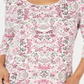 Karen Scott Women's Printed Scoop Neck Top Red Size Petite