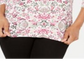Karen Scott Women's Printed Scoop Neck Top Red Size Petite
