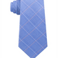 Michael Kors Men's Elijah Classic Plaid Tie Blue Size Regular
