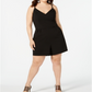 Emerald Sundae Women's Lace Spaghetti Strap V Neck Romper Black Size 1X