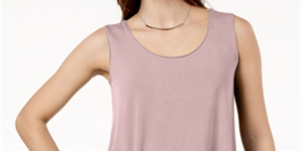 JM Collection Women's Scoop Neck Tank Top Pink Size Medium