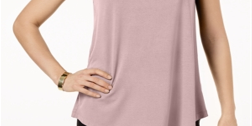 JM Collection Women's Scoop Neck Tank Top Pink Size Medium