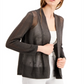 Alfani Women's Lace Solid Open Cardigan Sweater Charcoal Size Small