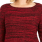Style & Co Women's Ruffle Hem Tunic Sweater Red Size Petite XL