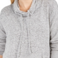 स्टाइल एंड कंपनी महिला ड्रॉस्ट्रिंग काउल नेक स्वेटर ग्रे साइज XS