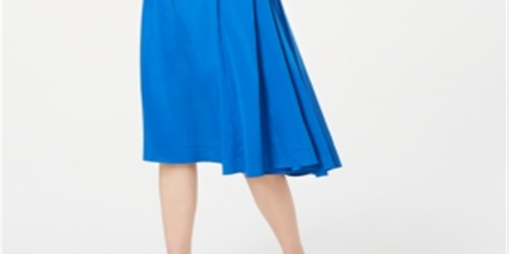 Alfani Women's A Line MIDI Dress Blue Size 2 Petite