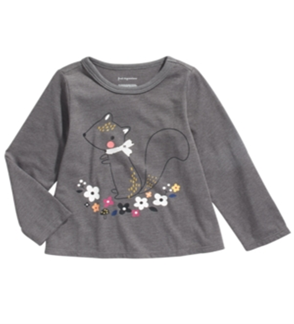 First Impressions Baby Girl's Squirrel T-Shirt Gray Size 12MOS