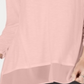 Style & Co Women's V Neck Chiffon Hem Top Pink Size Small
