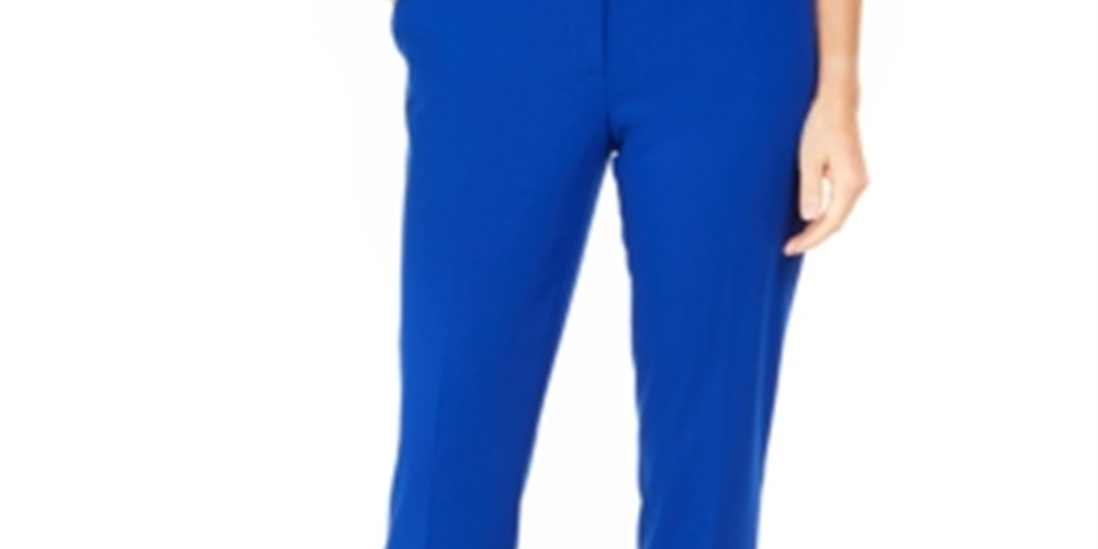 Calvin Klein Women's Straight Leg Dress Pants Blue Size 10P