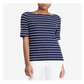 Ralph Lauren Women's Stretch Boatneck Top Blue Size XL