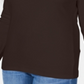 Karen Scott Women's Satin Trim Scoop Neck Top Brown Size Large
