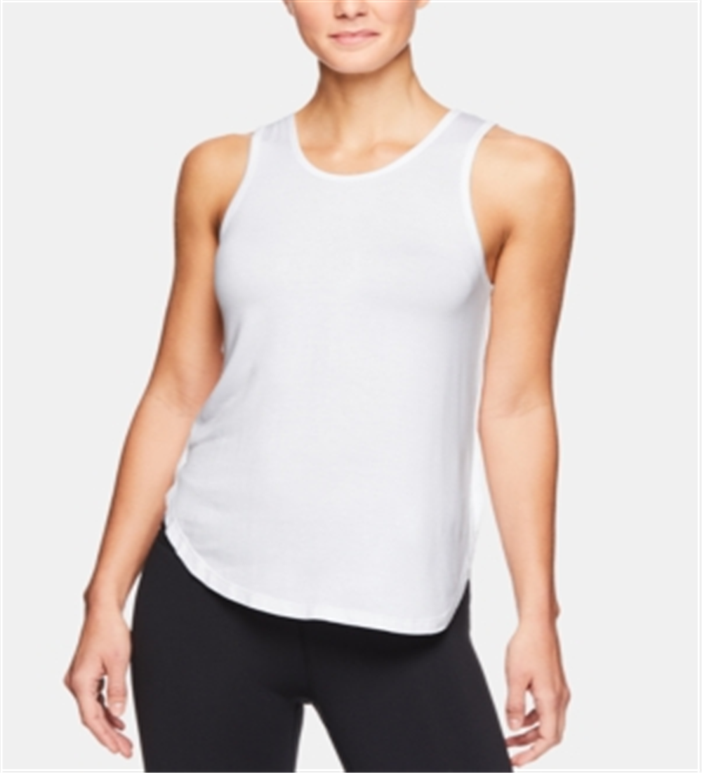 Gaiam Gianna Women's Cutout Back Tank Top Black Size Large