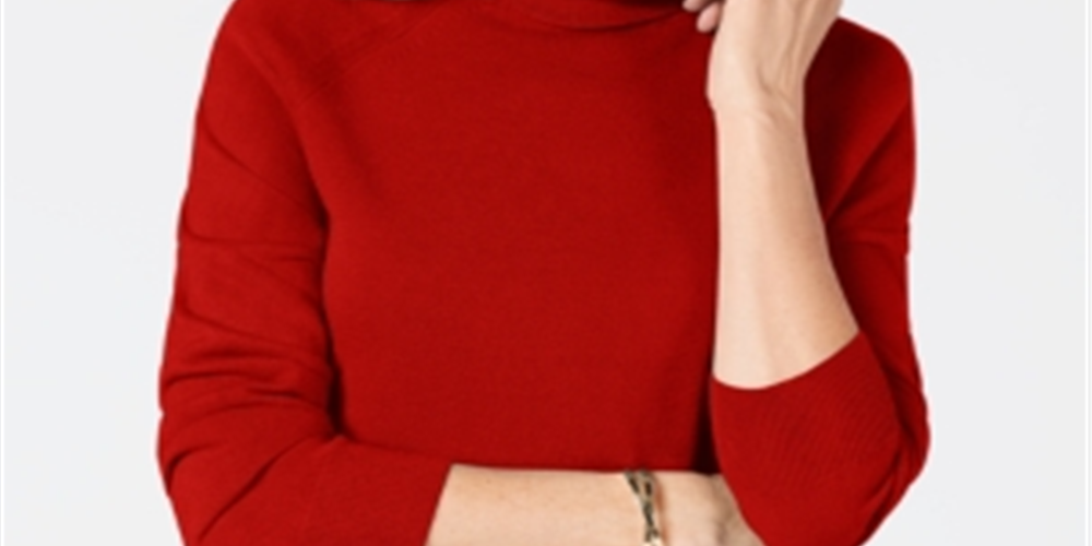 Karen Scott Women's Turtleneck Sweater Red Size XX-Large