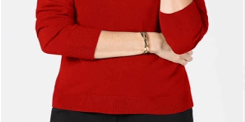 Karen Scott Women's Turtleneck Sweater Red Size XX-Large