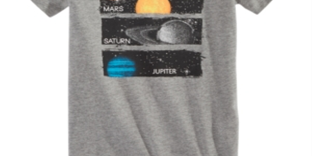 Epic Threads Little Boy's Planet T-Shirt Gray Size 5