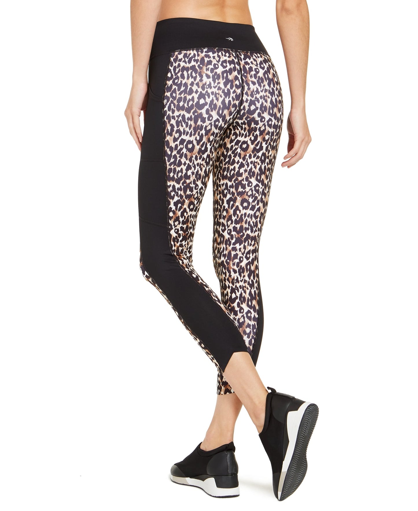 Ideology Women's Colorblocked Leopard Print Leggings Brown Size Small