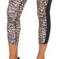 Ideology Women's Colorblocked Leopard Print Leggings Brown Size Small