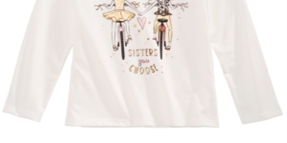 Epic Threads Toddler Girl's Sisters T-Shirt White Size 3T