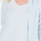 Karen Scott Women's Embellished Sweater with Scarf Blue Size Petite Medium